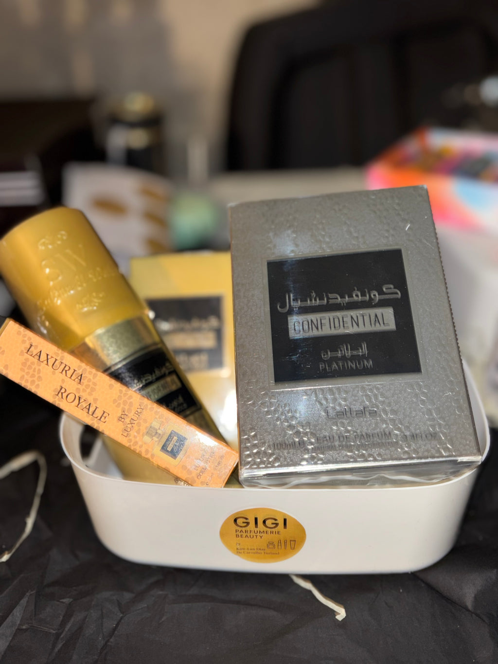 Coffret cadeau- CONFIDENTIAL Gold et Platinium- Lattafa