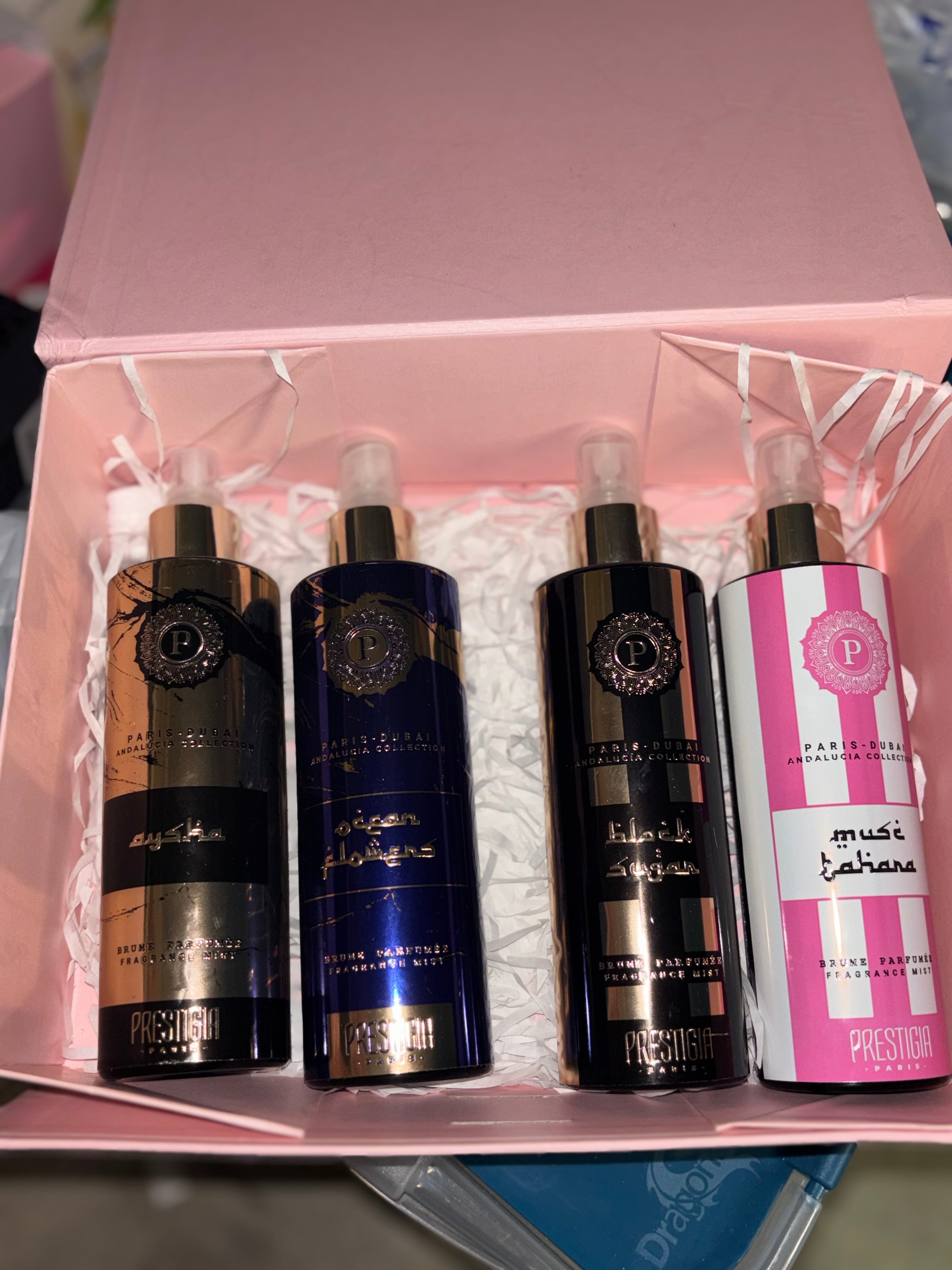 Paris Dubai- Lot de brumes corps parfumées- 250 ml- Prestigia