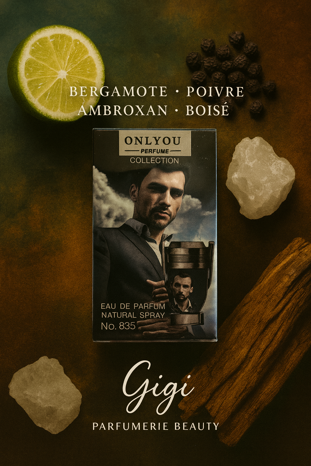 Lot de 3 parfums miniatures Hommes- Dupes- Onlyou Perfume- 30 ml