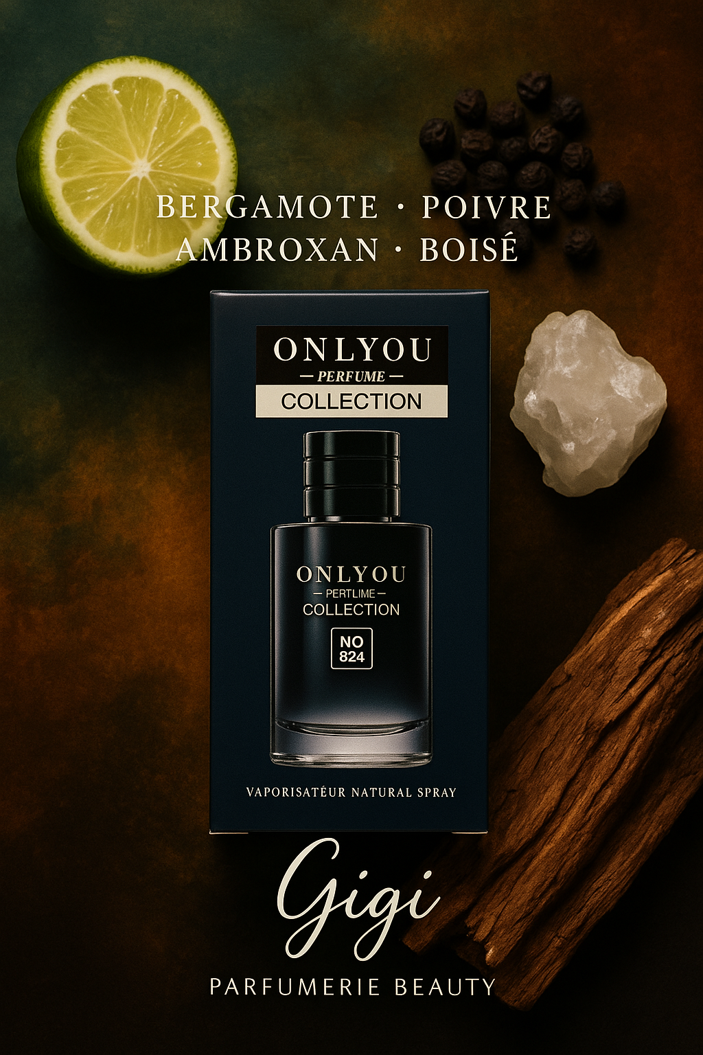 Lot de 3 parfums miniatures Hommes- Dupes- Onlyou Perfume- 30 ml