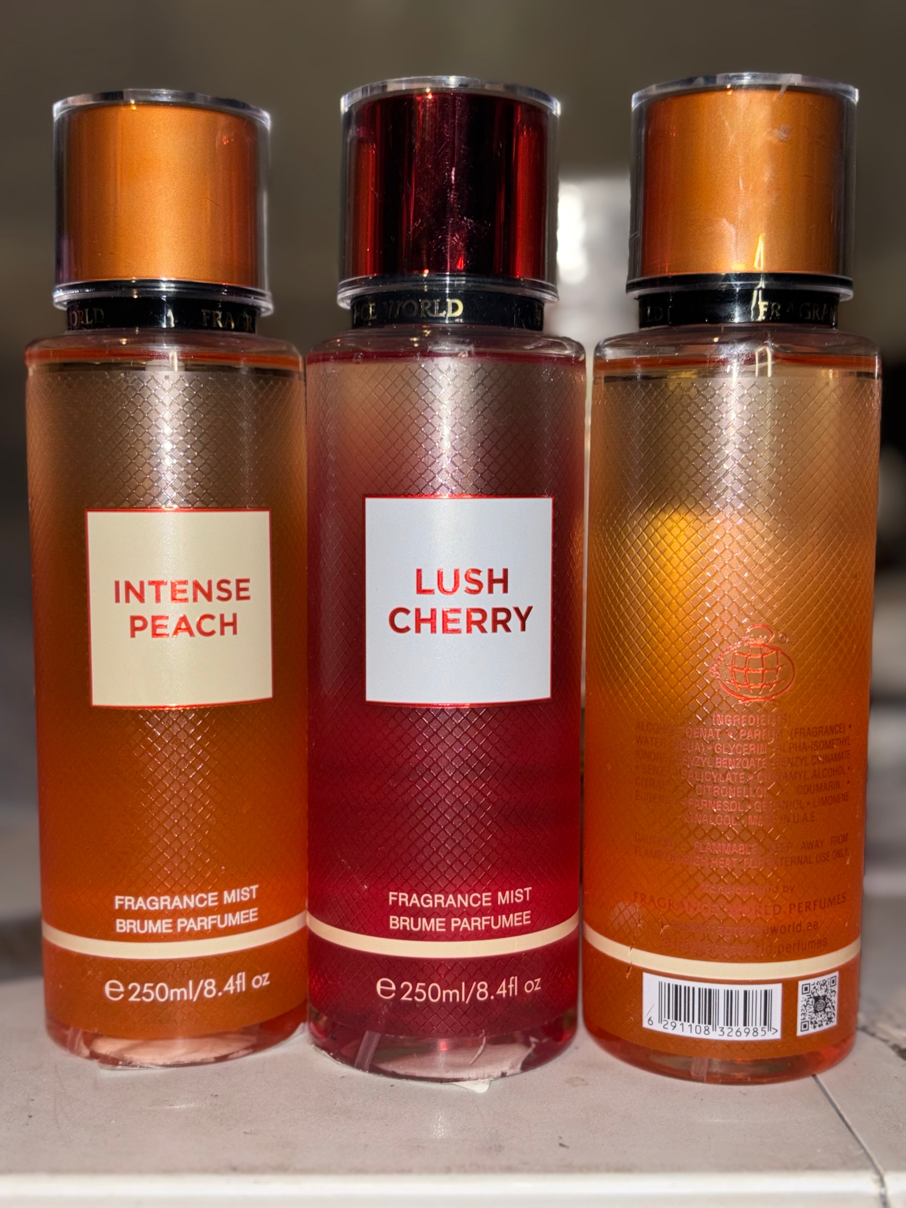 Cherry- Peach- brumes parfumées- 250 ml- Fragance World