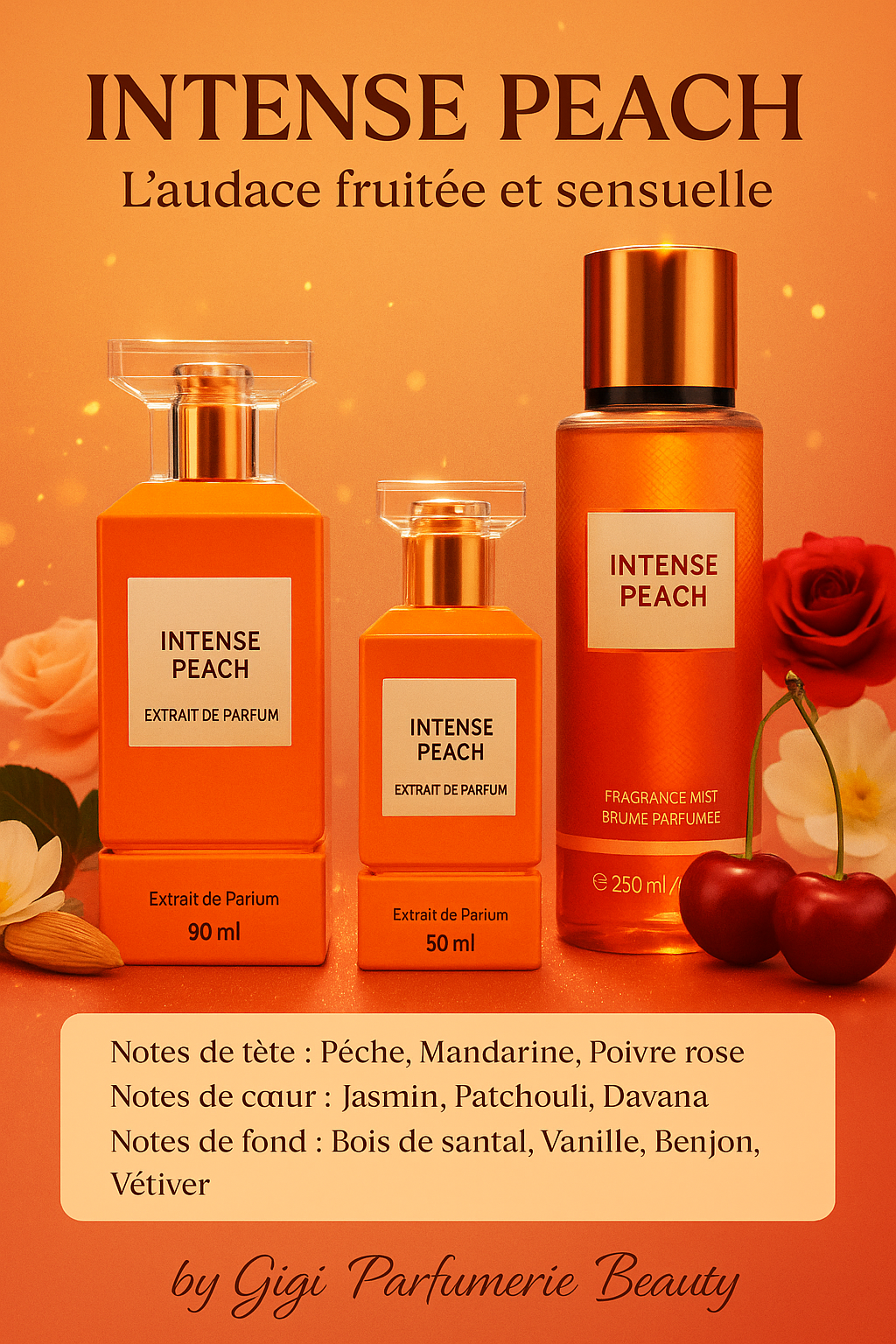 🍑 Coffret Intense Peach – L’audace fruitée et sensuelle